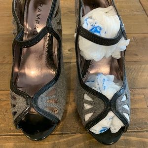 Rampage black and gray heels